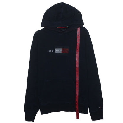 Tommy Hilfiger Men's Black Logo Pullover Hoodie Size M