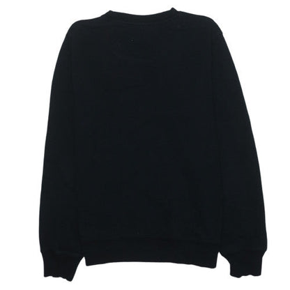 Champion Men's Black Pullover Sweatshirt M Crew Neck Logo Fleece