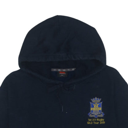 Canterbury Men's Blue 2XL Pullover Rugby Hoodie Embroidered Fleece