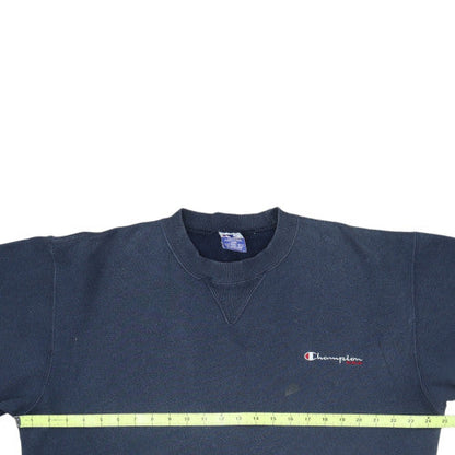 Champion Mens Blue Embroidered Pullover Sweatshirt Size L