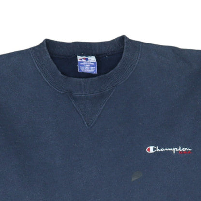 Champion Mens Blue Embroidered Pullover Sweatshirt Size L