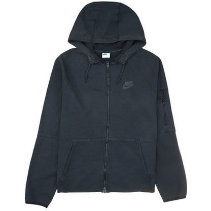 Nike Men's Black Full Zip Hoodie M Cotton Blend Sportswear
