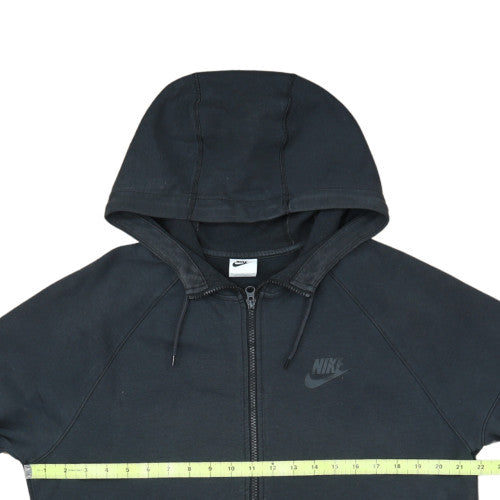 Nike Men's Black Full Zip Hoodie M Cotton Blend Sportswear