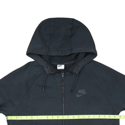 Nike Men's Black Full Zip Hoodie M Cotton Blend Sportswear