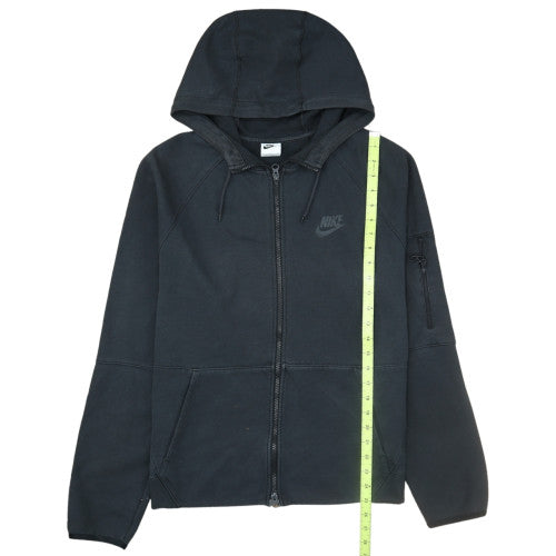 Nike Men's Black Full Zip Hoodie M Cotton Blend Sportswear