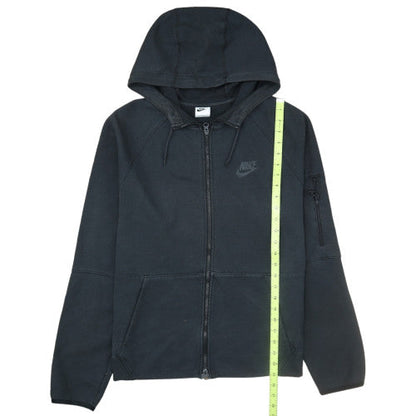 Nike Men's Black Full Zip Hoodie M Cotton Blend Sportswear