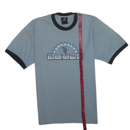 Adidas Men's Grey Vintage Graphic Logo T-Shirt Size M