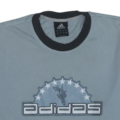 Adidas Men's Grey Vintage Graphic Logo T-Shirt Size M