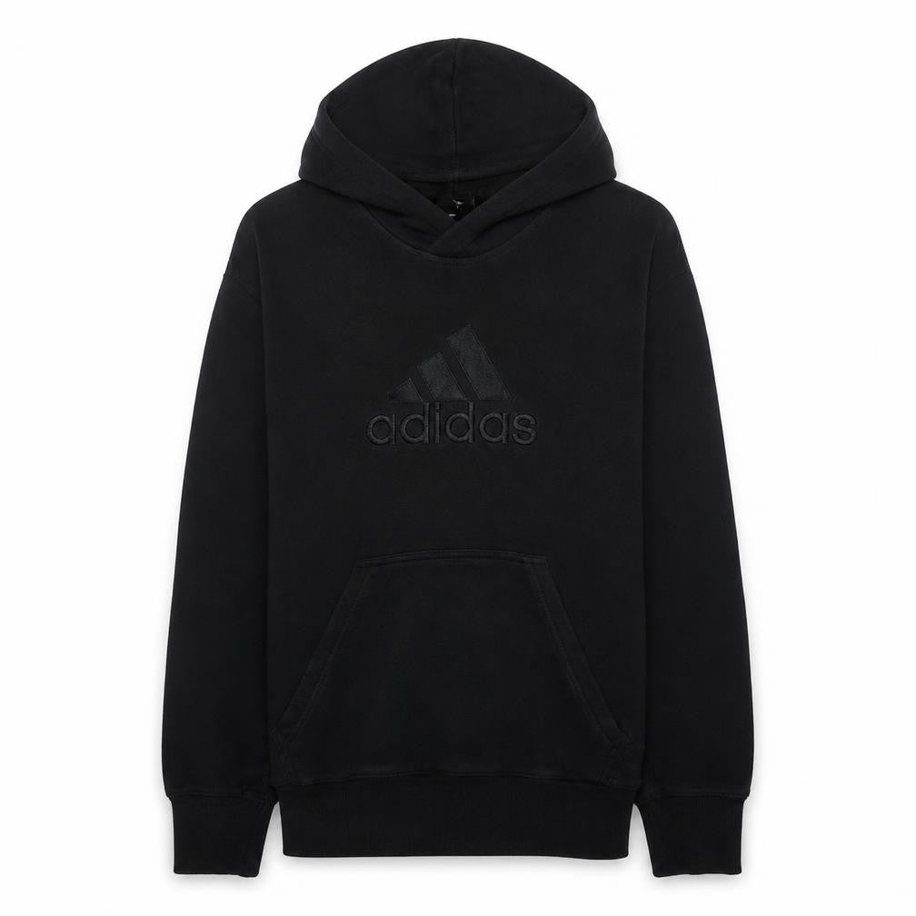 Adidas Men Black Pullover Hoodie Medium Logo Fleece Sweatshirt