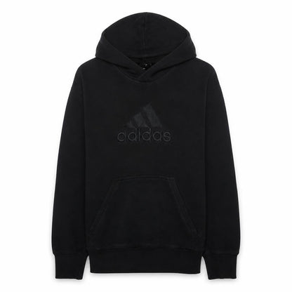 Adidas Men Black Pullover Hoodie Medium Logo Fleece Sweatshirt