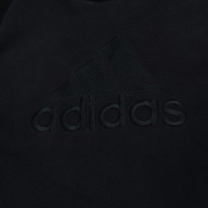 Adidas Men Black Pullover Hoodie Medium Logo Fleece Sweatshirt