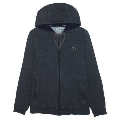 Lacoste Sport Men's Grey Full Zip Hoodie Size S Cotton Blend