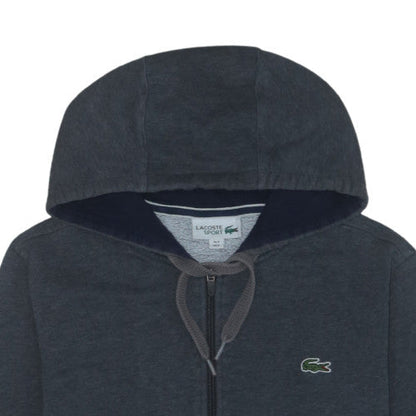 Lacoste Sport Men's Grey Full Zip Hoodie Size S Cotton Blend