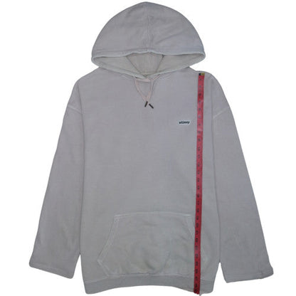 Stussy Mens Grey 2XL Pullover Hoodie with Logo Pocket