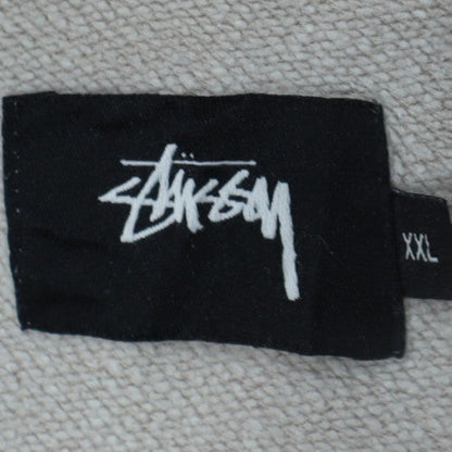 Stussy Mens Grey 2XL Pullover Hoodie with Logo Pocket