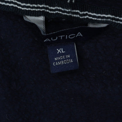 Nautica Womens Navy Pullover Hoodie XL Cotton Blend Casual