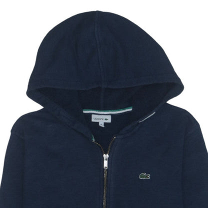 Lacoste Boys Navy Blue Full Zip Hoodie 14 Years 158cm 100% Cotton