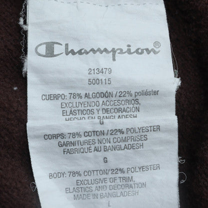 Champion Men's Brown Logo Pullover Sweatshirt Size L