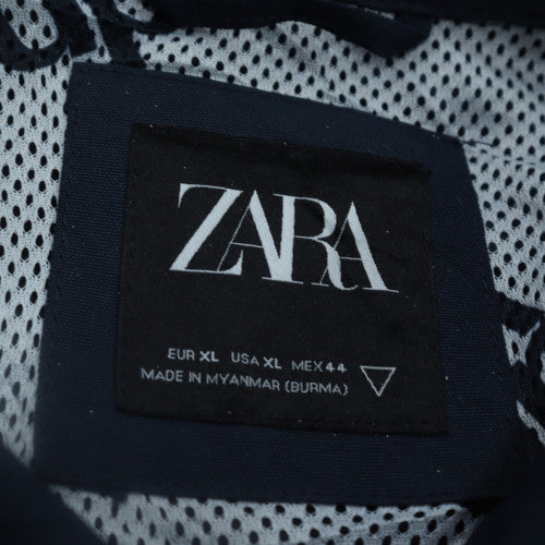 Zara Men's Blue XL Coach Jacket Lightweight Snap Casual
