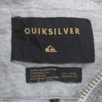 Quiksilver Men's Grey & Red Full Zip Hoodie Size L