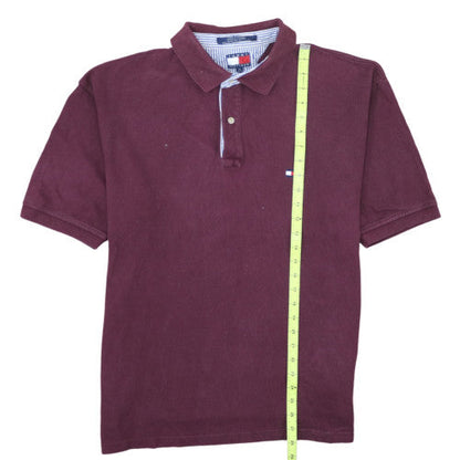 Tommy Hilfiger Men’s Red Cotton Polo Shirt XL Classic Fit