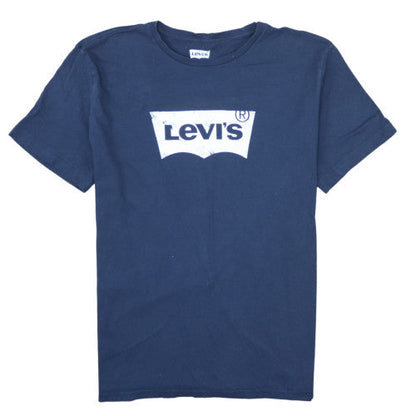 Levi's Men's Navy Blue Crew Neck Logo T-Shirt XL Cotton Classic