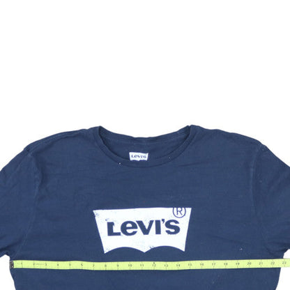Levi's Men's Navy Blue Crew Neck Logo T-Shirt XL Cotton Classic