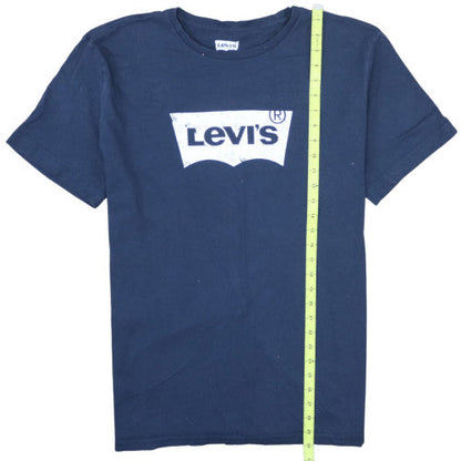Levi's Men's Navy Blue Crew Neck Logo T-Shirt XL Cotton Classic