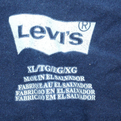 Levi's Men's Navy Blue Crew Neck Logo T-Shirt XL Cotton Classic