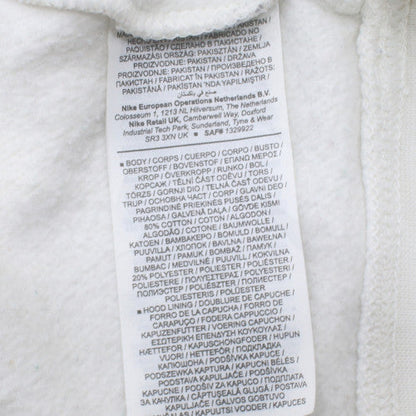 Nike Men's White Pullover Fleece Hoodie Small Regular Fit
