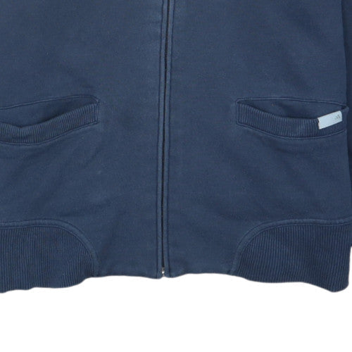 Adidas Womens Navy Full Zip Sweatshirt Size 18 Cotton Blend Casual