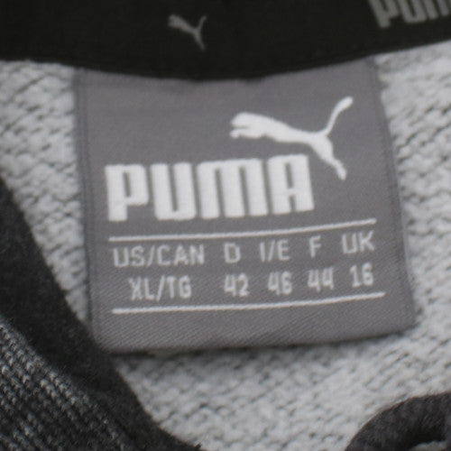 Puma Womens Charcoal Grey Pullover Hoodie Size 16 Logo Sweatshirt