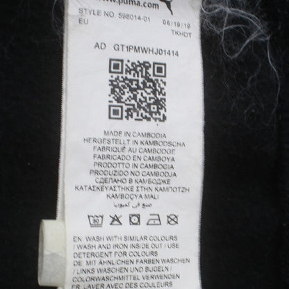 Puma Men's Black 2XL Pullover Hoodie with Logo Detail