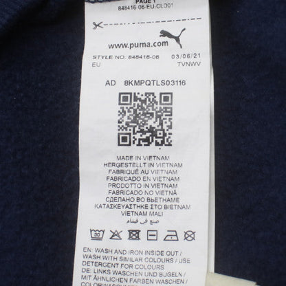 Puma Men's Blue XL Pullover Fleece Hoodie with Logo