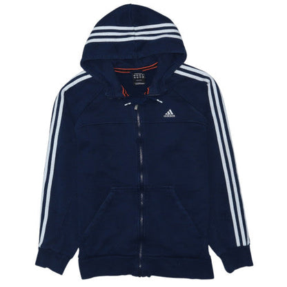 Adidas Men Blue Full Zip Hoodie M Sports Fleece Jacket