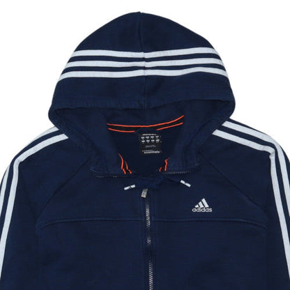 Adidas Men Blue Full Zip Hoodie M Sports Fleece Jacket
