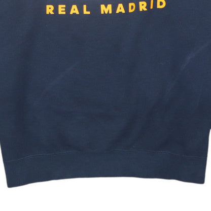 Adidas Men’s Blue Real Madrid Pullover Sweatshirt L Regular Fit