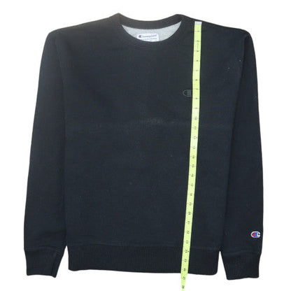 Champion Men's Black Cotton Blend Crew Neck Pullover Sweatshirt M