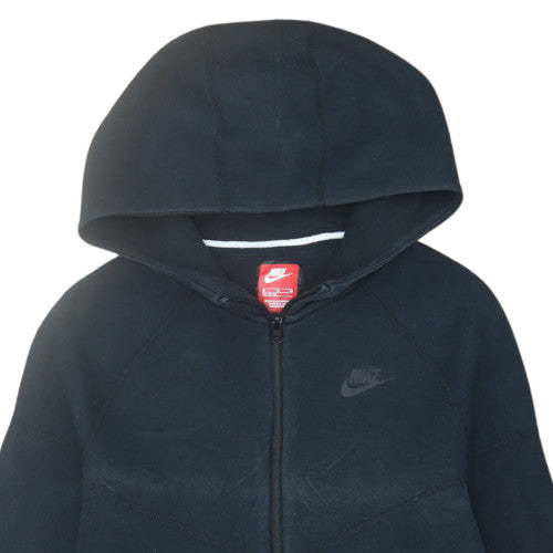 Nike Boys Black Full Zip Hoodie XL Fleece Lined Casual Sportswear