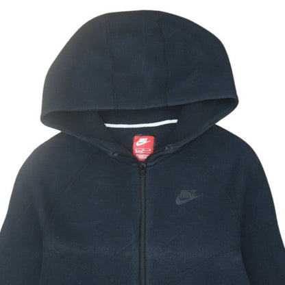 Nike Boys Black Full Zip Hoodie XL Fleece Lined Casual Sportswear