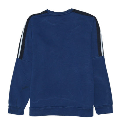 Adidas Men Blue Pullover Crew Neck Sweatshirt Size L