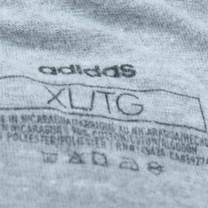 Adidas Men’s Grey XL T-Shirt Three Stripe Life Sports Logo Top