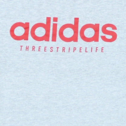 Adidas Men’s Grey XL T-Shirt Three Stripe Life Sports Logo Top
