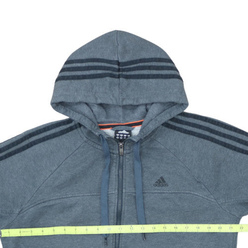 Adidas Mens Blue Full Zip Hoodie Size M Fleece Sportswear