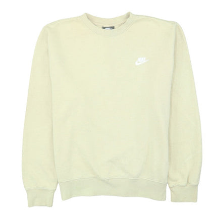 Nike Men's Beige Crew Neck Fleece Sweatshirt Size M