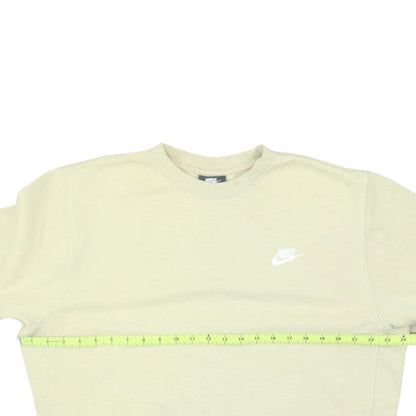 Nike Men's Beige Crew Neck Fleece Sweatshirt Size M