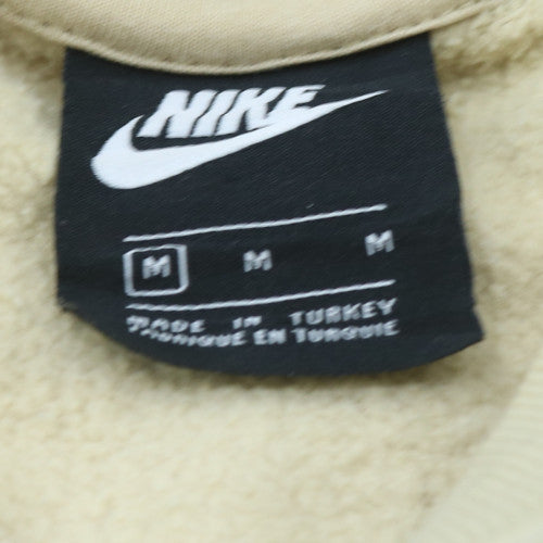 Nike Men's Beige Crew Neck Fleece Sweatshirt Size M