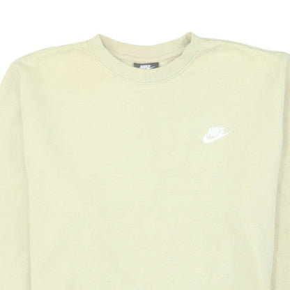 Nike Men's Beige Crew Neck Fleece Sweatshirt Size M