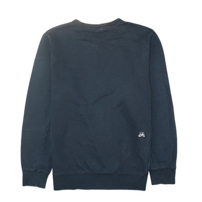 Nike SB Women's Black Large Pullover Sweatshirt Cotton Blend Logo Print