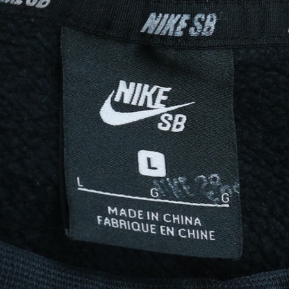 Nike SB Women's Black Large Pullover Sweatshirt Cotton Blend Logo Print